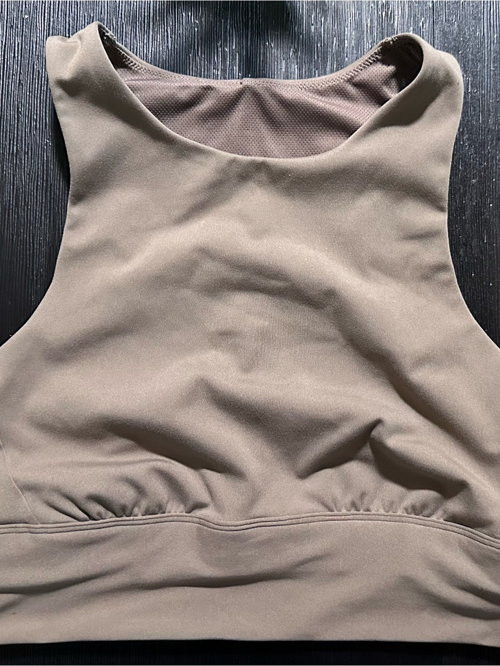 all in motion High-Neck Seamless Sports Bra - Taupe